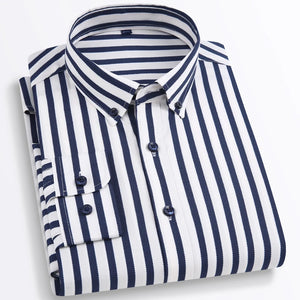   Men's Color Block Striped Dress Shirt Lightweight Long Sleeve Button-down without Pocket for Spring Summer  Clothing   EUR Brandsonce   Payel Brandsonce Brandsonce