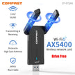   5400Mbps USB 3.0 Wifi 6 Adapter 2.4G/5G/6G Game Wi fi Receiver Dongle 4 Antena Para PC WPA3 Win10/11 Network Card Adaptador Wifi  Electonics   EUR Brandsonce   Comfast Brandsonce Brandsonce