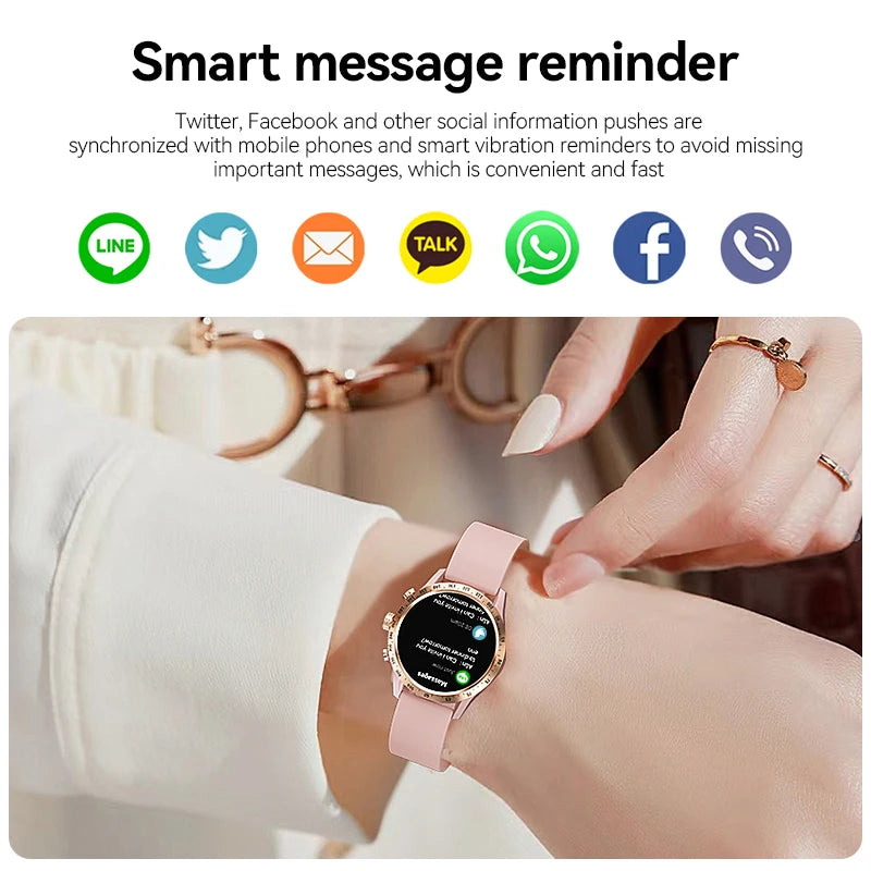   Lige AMOLED 1.28 inch Smart Watch for Women Waterproof Sport Health Monitor with Wireless Call Connect Phone Features  Watches   EUR Brandsonce   Lige Brandsonce Brandsonce