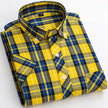   Casual Men's Plaid Shirt Short Sleeve 100% Cotton Soft Comfortable Cardigan Dress for Young Style  Clothing   EUR Brandsonce   PAULFITZGERALD Brandsonce Brandsonce