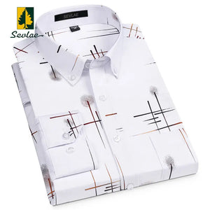   Men's Shirt Long Sleeve Casual Business Breathable Non-iron Fashion Korean chemise homme  Long Sleeve Shirts   EUR Brandsonce   glufigh Brandsonce Brandsonce