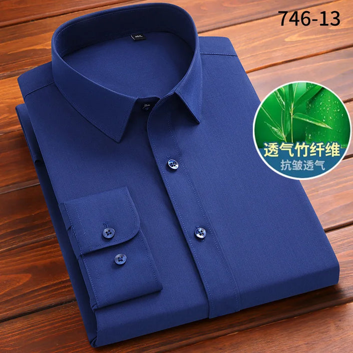   Long-Sleeved Bamboo Fiber Men's Shirt Breathable Comfortable Anti-Wrinkle Casual Fashionable  Clothing   EUR Brandsonce   NoEnName_Null Brandsonce Brandsonce