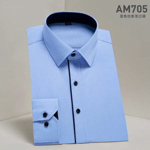   Office Formal Business  Social Work Classic Shirt Long sleeve Shirt for Men Casual Slim Fit Shirt  Clothing   EUR Brandsonce   NoEnName_Null Brandsonce Brandsonce