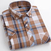   Casual Men's Plaid Shirt Short Sleeve 100% Cotton Soft Comfortable Cardigan Dress for Young Style  Clothing   EUR Brandsonce   PAULFITZGERALD Brandsonce Brandsonce