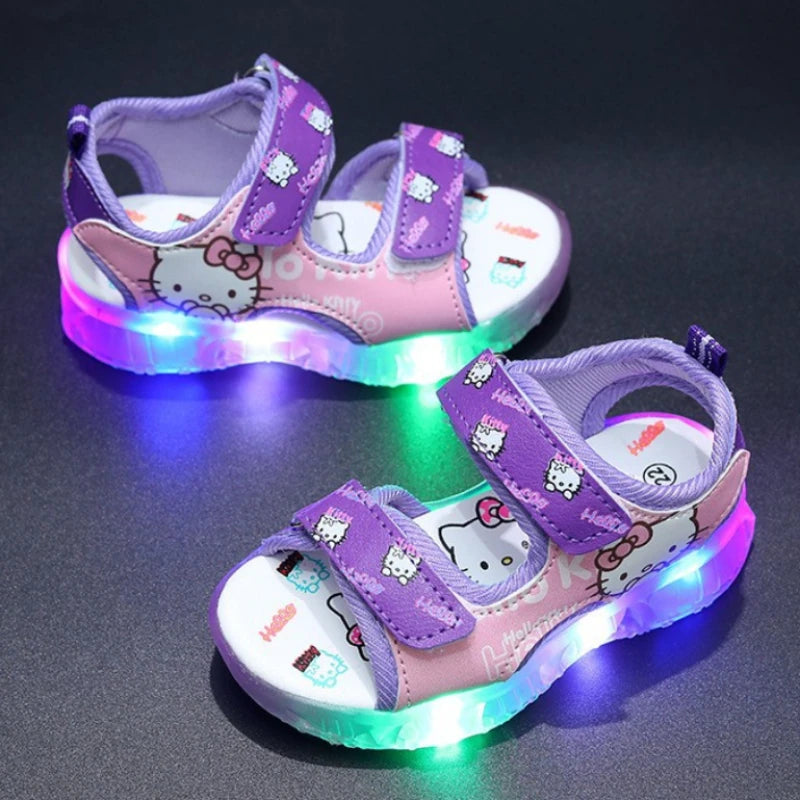   2024 Summer New Baby Led Light Girls Sandals Casual Shoes Anti-slip Kids Shoes  Shoes   EUR Brandsonce   MINISO Brandsonce Brandsonce