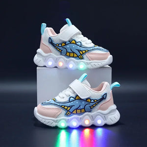   LED Children Tennis Shoe Cartoon Boy Casual Sneaker Mesh Breathable Illuminated Shoes for Girls Kids  Shoes   EUR Brandsonce   NoEnName_Null Brandsonce Brandsonce
