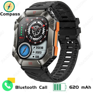  Outdoor Military Smart Watch Men Bluetooth Call Sport Fitness GPS Tracker Compass Heart Rate IP67 Waterproof 620mAh  Watches   EUR Brandsonce   paazomu Brandsonce