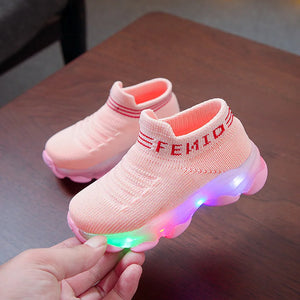   Kids Sneakers for Boys Girls Led Luminous Mesh Letter Design Sport Casual Shoes Light Up Sapato Infantil  Shoes   EUR Brandsonce   NoEnName_Null Brandsonce Brandsonce