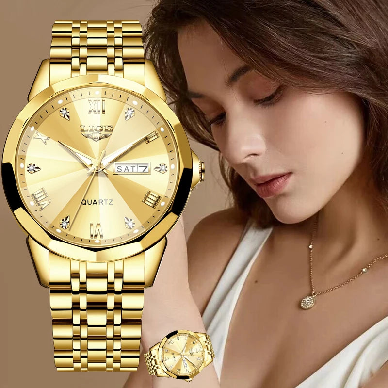   LIGE Watch Casual Waterproof Sport Quartz Wristwatches Top Brand Luxury Week Date Design Watch For Women  Watches   EUR Brandsonce   Lige Brandsonce Brandsonce