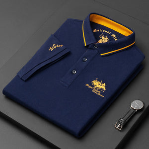   New Summer Korean  Embroidered Polo Shirt Men's Luxury Top Casual Lapel Short Sleeve T-shirt Fashion  Clothing   EUR Brandsonce   ANIMAL GAME Brandsonce Brandsonce