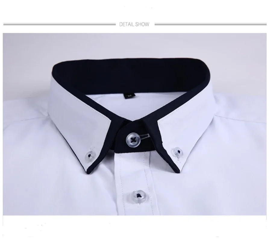   Men's Summer Casual Cotton Long-Sleeved Shirts Slim Fit Business Dress Shirt Tops in Eye Catching Brand Clothing  Clothing   EUR Brandsonce   pdmcms Brandsonce Brandsonce