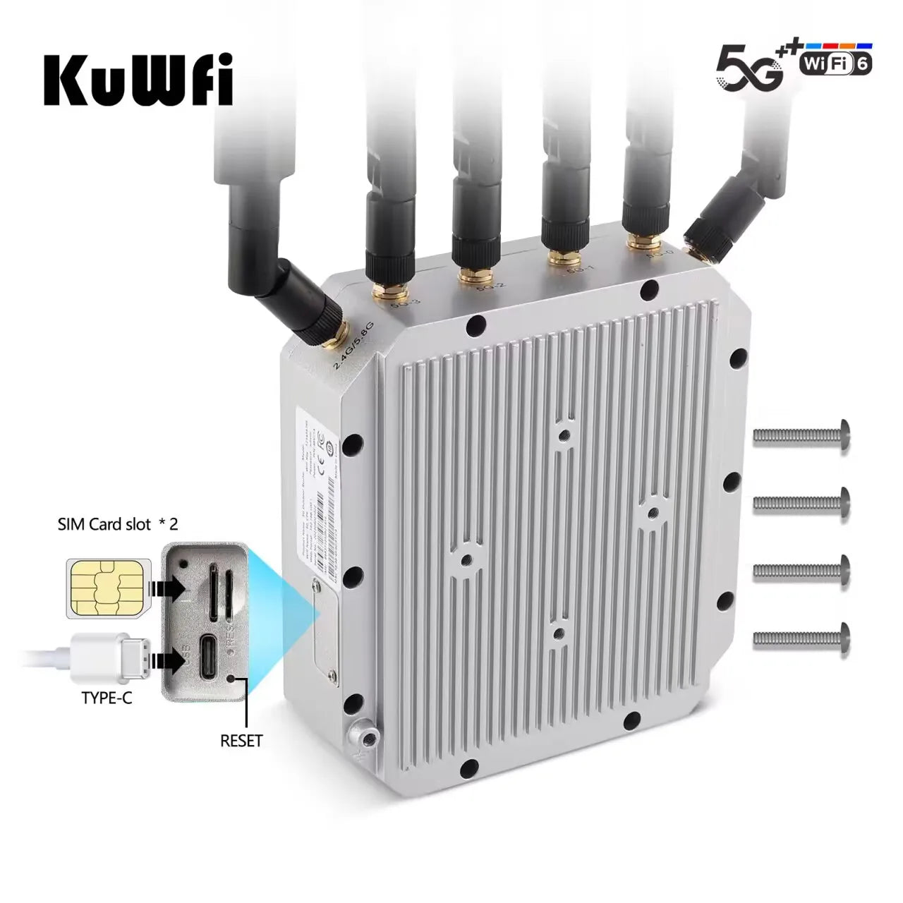   Long Range Access Point 3000Mbps 5G Router with SIM Card Slot Dual Band 5GHz 2.4G CPE WiFi Router  Wireless Routers   EUR Brandsonce   KuWFi Brandsonce Brandsonce