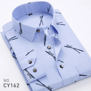   Slim Fit Plaid Men's Shirt Casual Quality Slim Fit Business Party Dress Shirt with Long Sleeves for Spring  Clothing   EUR Brandsonce   ZIYANG KASA Brandsonce Brandsonce