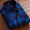   Autumn Winter Warm Plaid Fleece Shirt for Men Long Sleeve Flannel Fur Lined Thick Formal Dress Shirt  Clothing   EUR Brandsonce   Btsukimi Brandsonce Brandsonce