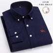   100% Pure Cotton Men's Long Sleeve Oxford Spinning Shirt Business Leisure Embroidery Pocket Slim  Clothing   EUR Brandsonce   NoEnName_Null Brandsonce Brandsonce