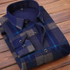   Autumn Winter Warm Plaid Fleece Shirt for Men Long Sleeve Flannel Fur Lined Thick Formal Dress Shirt  Clothing   EUR Brandsonce   Btsukimi Brandsonce Brandsonce