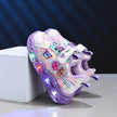   Disney LED Casual Sneakers for Spring Girls Frozen Elsa Princess Print PU Leather Shoes Children Lighted Non-slip in Pink Purple  Shoes   EUR Brandsonce   MINISO Brandsonce Brandsonce