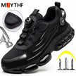  Security Protective Boots Shoes Rotating Button Safety Men Anti-smash Anti-puncture Work Fashion Men Sport Shoes  Shoes   EUR Brandsonce   MJYTHF Brandsonce Brandsonce