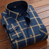   Autumn Winter Warm Plaid Fleece Shirt for Men Long Sleeve Flannel Fur Lined Thick Formal Dress Shirt  Clothing   EUR Brandsonce   Btsukimi Brandsonce Brandsonce