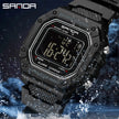   SANDA 2156 Fashion Mens Watch Military Water Resistant Sport Watches Army Big Dial Led Digital Wristwatches  Watches   EUR Brandsonce   SANDA Brandsonce Brandsonce