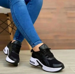   Fashion Sneakers for Women Casual Sports Shoes with Lace-up Mesh Breathable Plus Size Wedge Platform Vulcanised Shoes  Shoes   EUR Brandsonce   NoEnName_Null Brandsonce Brandsonce