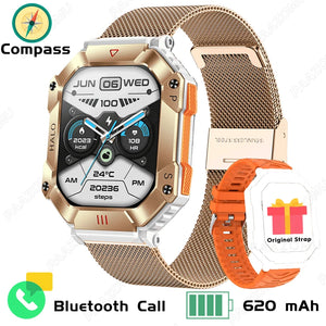   Outdoor Military Smart Watch Men Bluetooth Call Sport Fitness GPS Tracker Compass Heart Rate IP67 Waterproof 620mAh  Watches   EUR Brandsonce   paazomu Brandsonce Brandsonce