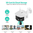   4K 8MP Dual Lens Panoramic WIFI Camera 180° Wide Viewing Angle AI Human Detection 4MP ICSEE Surveillance IP Camera  Cameras   EUR Brandsonce   HAMROLTE Brandsonce Brandsonce