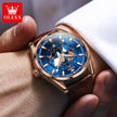   Luxury OLEVS Quartz Men's Watch with Leather Strap Waterproof Calendar Sport Timepiece by Top Brand  Watches   EUR Brandsonce   OLEVS Brandsonce Brandsonce