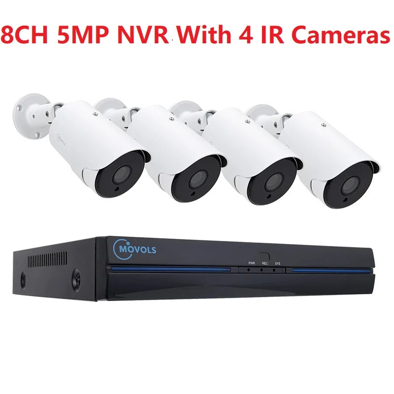   MOVOLS 8CH 5MP 8MP POE Security Camera System Two Way Audio 8MP NVR Kit CCTV Outdoor IP Camera H.265 P2P Video Surveillance Set  Cameras   EUR Brandsonce   Movols Guard your home Brandsonce Brandsonce