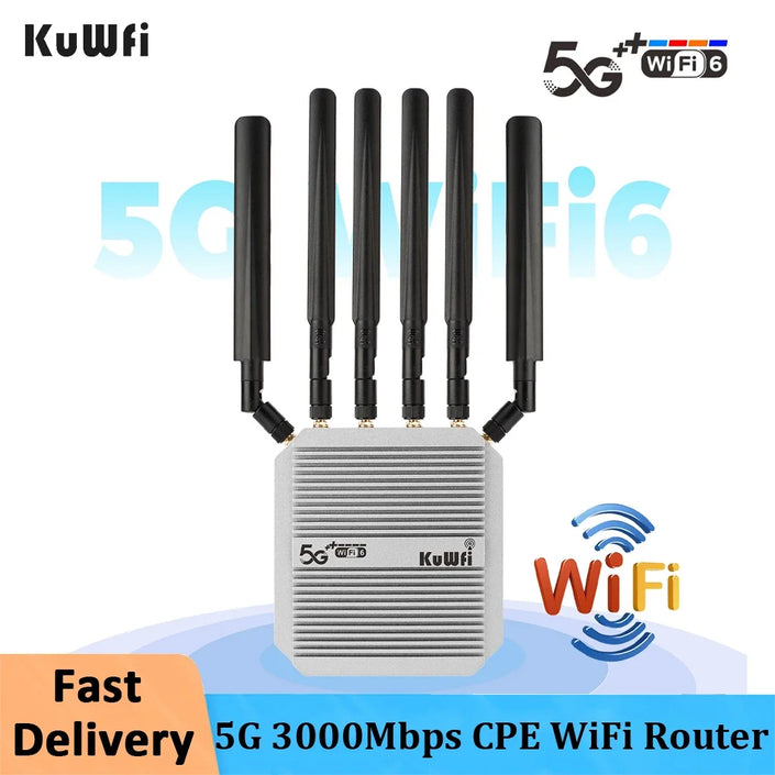   Long Range Access Point 3000Mbps 5G Router with SIM Card Slot Dual Band 5GHz 2.4G CPE WiFi Router  Wireless Routers   EUR Brandsonce   KuWFi Brandsonce Brandsonce