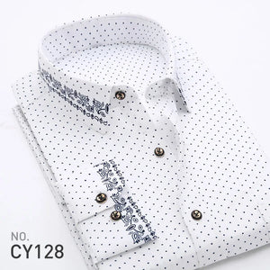   Slim Fit Plaid Men's Shirt Casual Quality Slim Fit Business Party Dress Shirt with Long Sleeves for Spring  Clothing   EUR Brandsonce   ZIYANG KASA Brandsonce Brandsonce