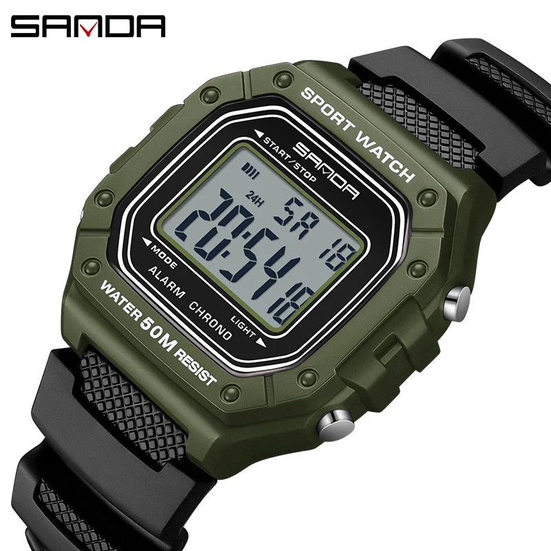   SANDA 2156 Fashion Mens Watch Military Water Resistant Sport Watches Army Big Dial Led Digital Wristwatches  Watches   EUR Brandsonce   SANDA Brandsonce Brandsonce