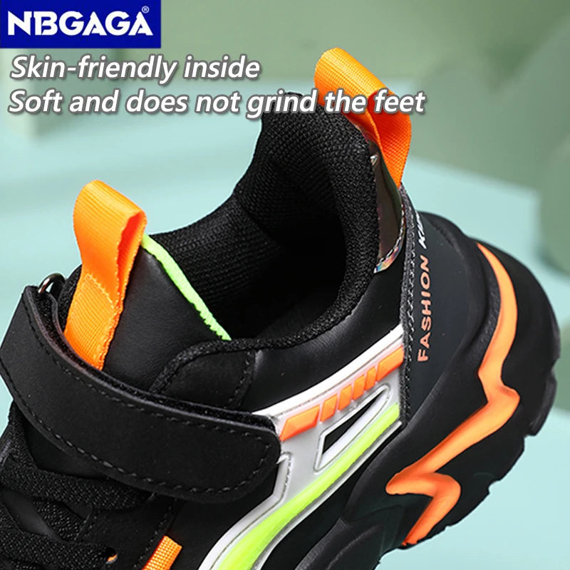   Sport Sneaker Kids Boys Casual Shoes for 5-16Years Old Children Leather Non-Slip Fashion Shoes  Shoes   EUR Brandsonce   NBGAGA Brandsonce Brandsonce