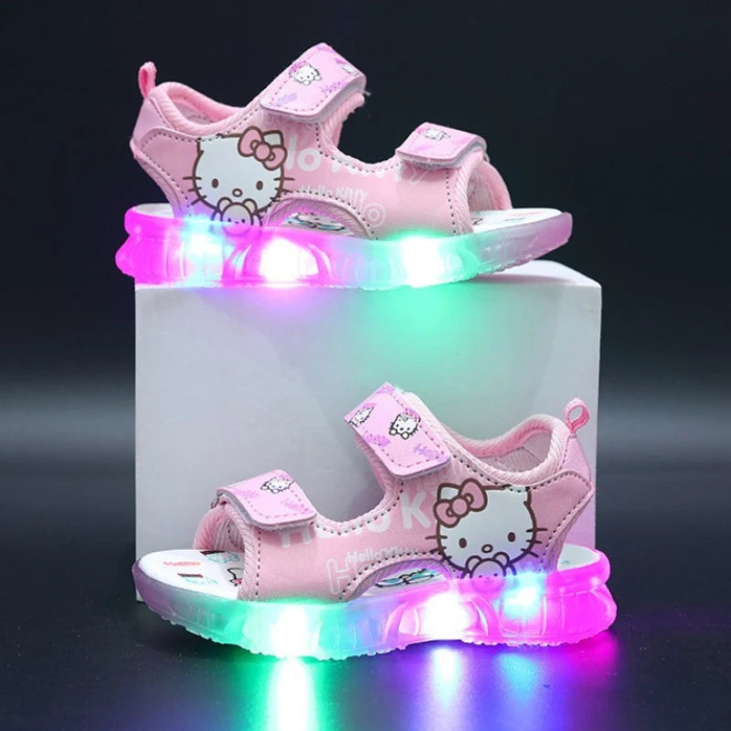   2024 Summer New Baby Led Light Girls Sandals Casual Shoes Anti-slip Kids Shoes  Shoes   EUR Brandsonce   MINISO Brandsonce Brandsonce