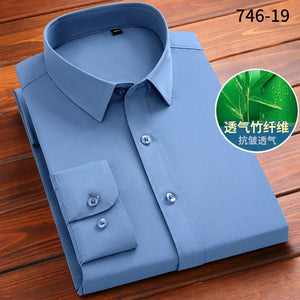   Long-Sleeved Bamboo Fiber Men's Shirt Breathable Comfortable Anti-Wrinkle Casual Fashionable  Clothing   EUR Brandsonce   NoEnName_Null Brandsonce Brandsonce