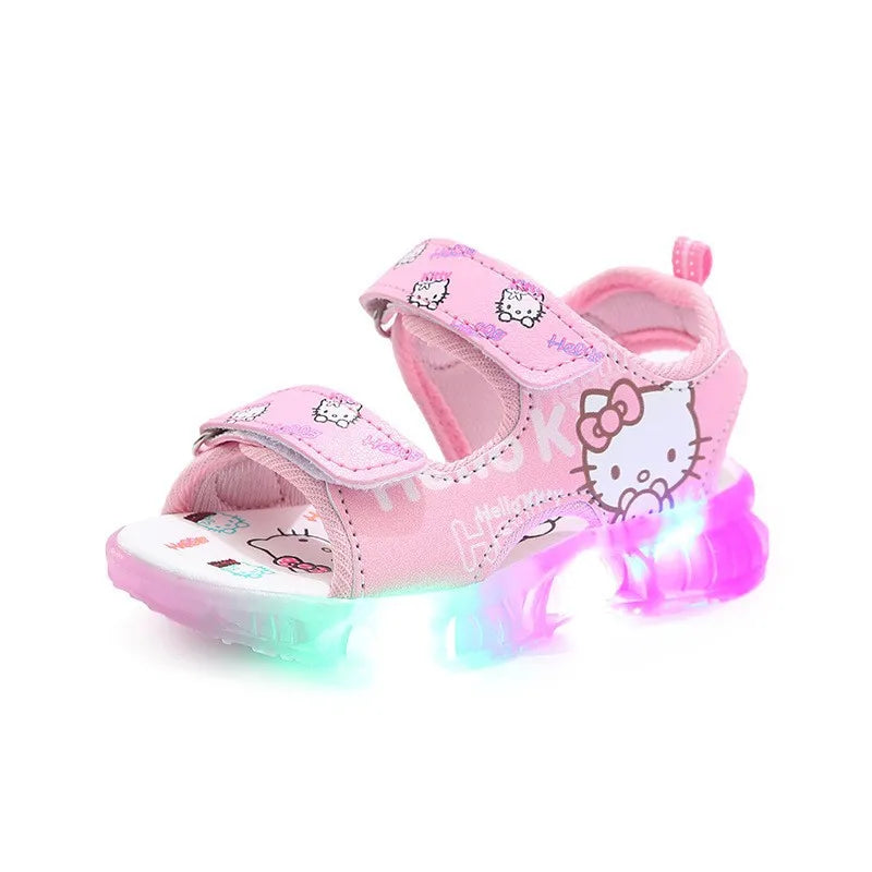   2024 Summer New Baby Led Light Girls Sandals Casual Shoes Anti-slip Kids Shoes  Shoes   EUR Brandsonce   MINISO Brandsonce Brandsonce