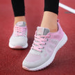   Breathable Mesh Lace Up Flat Women Sneakers Casual Eye Catching Tenis Shoes for Walking  Shoes   EUR Brandsonce   WIENJEE Brandsonce Brandsonce