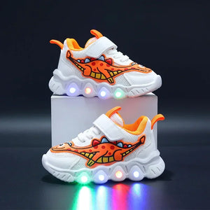   LED Children Tennis Shoe Cartoon Boy Casual Sneaker Mesh Breathable Illuminated Shoes for Girls Kids  Shoes   EUR Brandsonce   NoEnName_Null Brandsonce Brandsonce