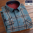   New 2024 Men's Long Sleeve Warm Plaid Shirt Autumn Winter Thick Fleece Casual Oversized  Clothing   EUR Brandsonce   Btsukimi Brandsonce Brandsonce