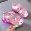   2024 Summer New Baby Led Light Girls Sandals Casual Shoes Anti-slip Kids Shoes  Shoes   EUR Brandsonce   MINISO Brandsonce Brandsonce