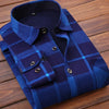   Autumn Winter Warm Plaid Fleece Shirt for Men Long Sleeve Flannel Fur Lined Thick Formal Dress Shirt  Clothing   EUR Brandsonce   Btsukimi Brandsonce Brandsonce