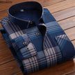   Autumn Winter Warm Plaid Fleece Shirt for Men Long Sleeve Flannel Fur Lined Thick Formal Dress Shirt  Clothing   EUR Brandsonce   Btsukimi Brandsonce Brandsonce