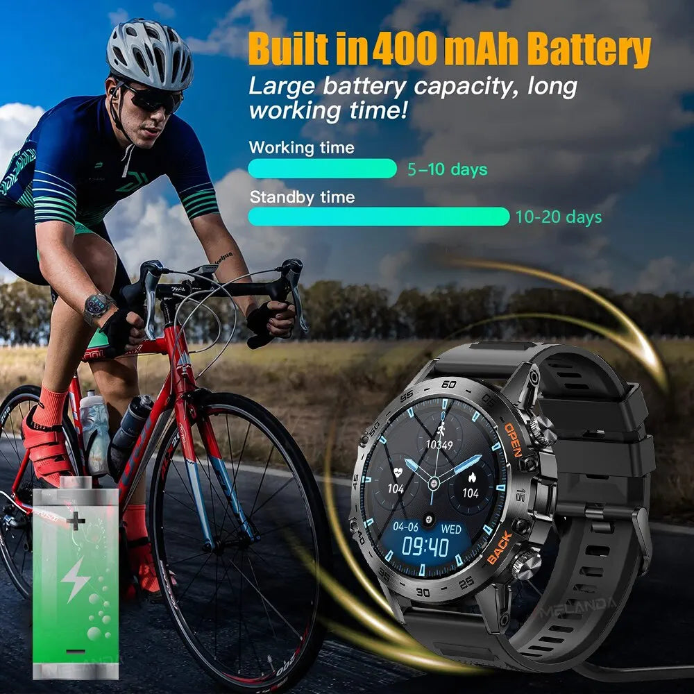   Melanda Smart Watch for Android IOS K52 Steel 1.39