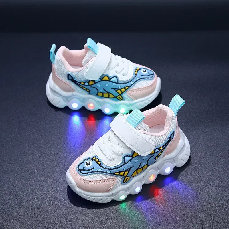   LED Children Tennis Shoe Cartoon Boy Casual Sneaker Mesh Breathable Illuminated Shoes for Girls Kids  Shoes   EUR Brandsonce   NoEnName_Null Brandsonce Brandsonce