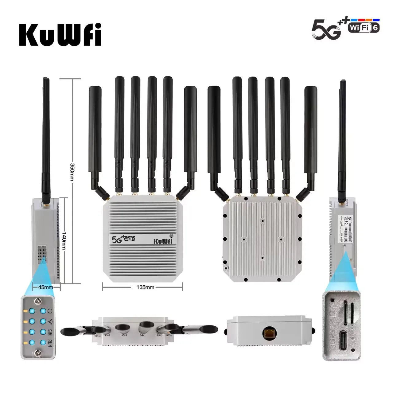   Long Range Access Point 3000Mbps 5G Router with SIM Card Slot Dual Band 5GHz 2.4G CPE WiFi Router  Wireless Routers   EUR Brandsonce   KuWFi Brandsonce Brandsonce