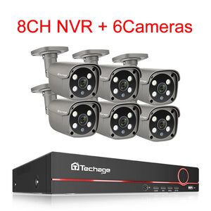   Techage 8CH 5MP HD POE CCTV Security Camera System Home Video Surveillance NVR Kit Face Detection Outdoor IP Camera Set Xmeye  Cameras   EUR Brandsonce   Techage Brandsonce Brandsonce