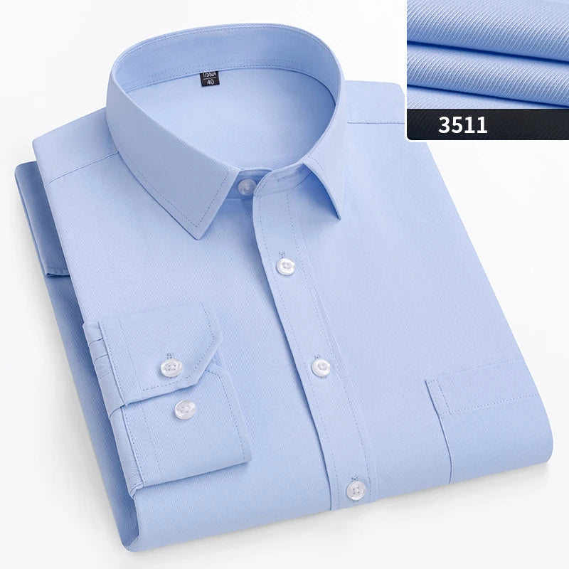   Double Color Slim Fit Men's Shirt Full Sleeve Business Casual Office Apparel Solid Top for Plus Size Men  Clothing   EUR Brandsonce   qi xiu cai Brandsonce Brandsonce