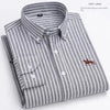   100% Pure Cotton Men's Long Sleeve Oxford Spinning Shirt Business Leisure Embroidery Pocket Slim  Clothing   EUR Brandsonce   NoEnName_Null Brandsonce Brandsonce