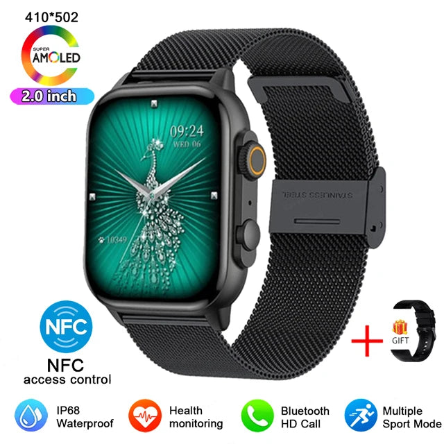   AMOLED Screen Ultra Smart Watch Bluetooth Call Series 8 High Refresh Rate NFC Smartwatch for men and Women  Watches   EUR Brandsonce   GEJIAN Brandsonce Brandsonce