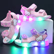   2024 Summer New Baby Led Light Girls Sandals Casual Shoes Anti-slip Kids Shoes  Shoes   EUR Brandsonce   MINISO Brandsonce Brandsonce